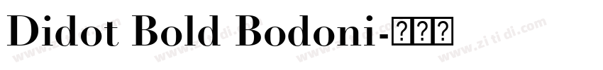 Didot Bold Bodoni字体转换